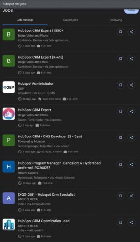 HubSpot CRM internship jobs in Trivandrum