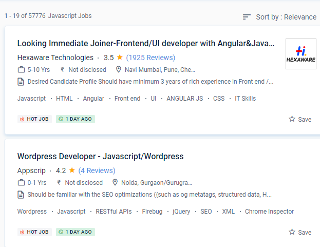 JavaScript internship jobs in Jaipur