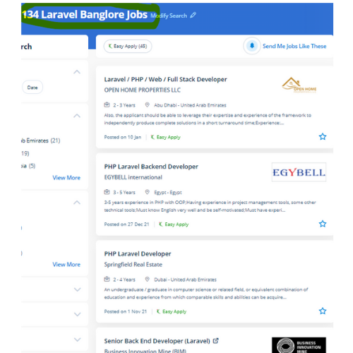 Laravel internship jobs in Cochin