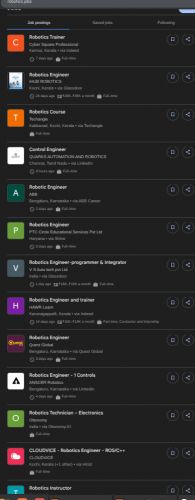 Robotics internship jobs in Pune