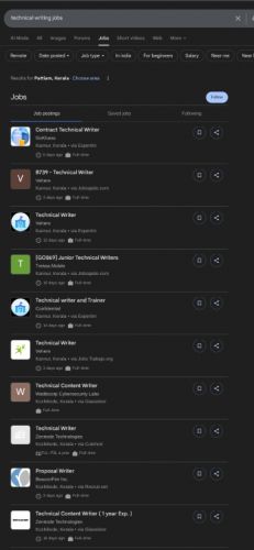 Technical Writing internship jobs in Tiruppur